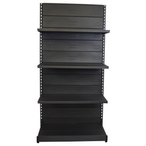 Scaffalatura metallica verniciata nero ghisa per allestimento negozi cm.  97x50x200h - Castellani Shop