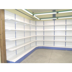 Scaffale libreria di metallo verniciato bianco per negozi showroom uffici e  casa