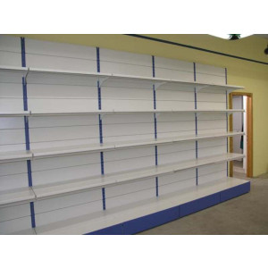 Scaffalatura metallica da negozio a parete con piani regolabili in altezza  cm. 80x30x200h - Castellani Shop