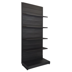 Scaffale in metallo verniciato nero ghisa per arredamento negozi cm.  100x40x250h - Castellani Shop