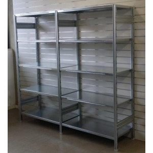 MODULO AGGIUNTIVO scaffale metallico per magazzino Zincata cm. 80x30x150h - Castellani  Shop