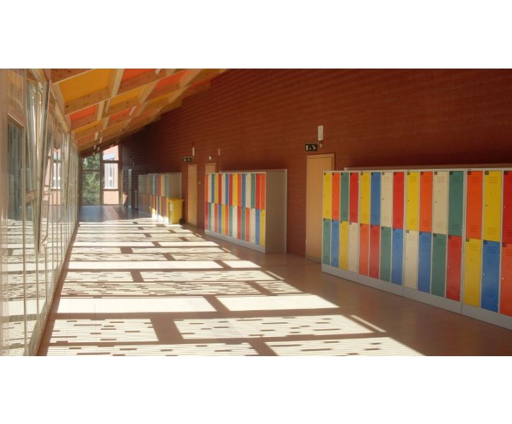 Armadio casellario a 4 vani monoblocco verniciato cm. 42x50x180h