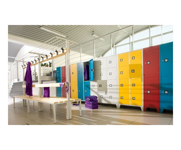 Armadio casellario a 4 vani monoblocco verniciato cm. 42x50x180h
