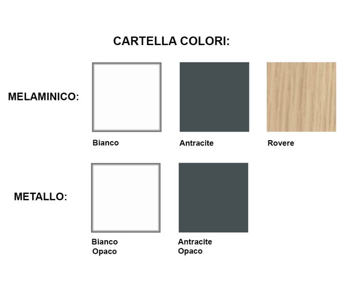 Cassettiera alta complanare con 3 cassetti e top posizionabile in due modi cm. 80x50x74,4h