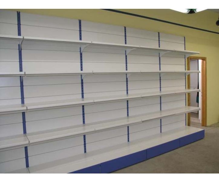 Scaffale metallico a piani arredamento negozio cm. 45x50x300h