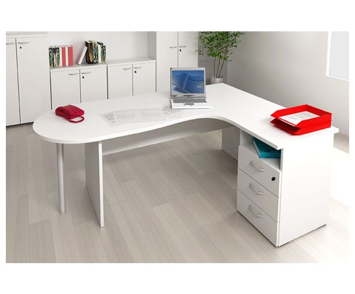 Mobile per ufficio con ante battenti in melaminico e serratura cm. 80x35x120h