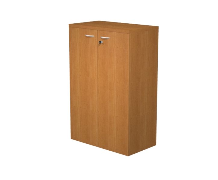 Mobile per ufficio con ante battenti in melaminico e serratura cm. 80x35x120h
