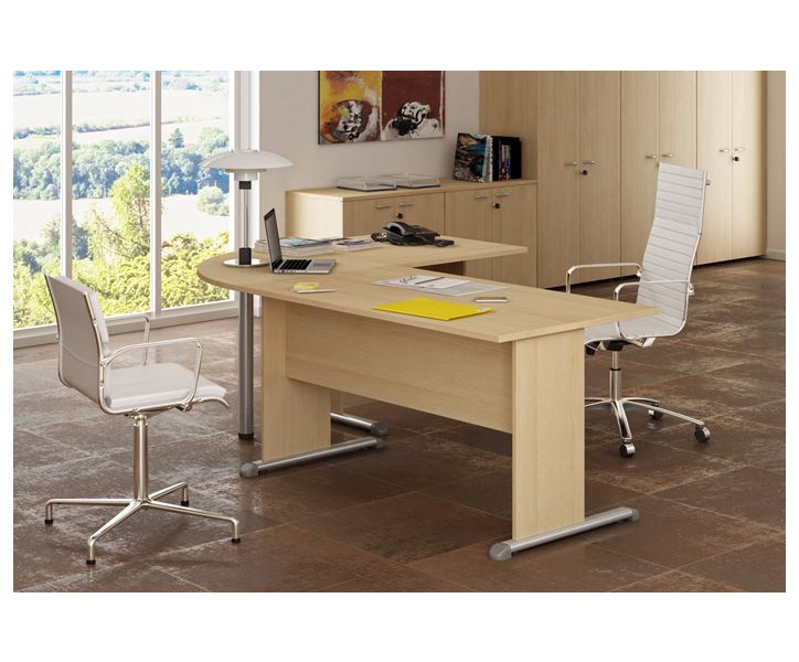 Mobile per ufficio con ante battenti in melaminico e serratura cm. 80x35x120h