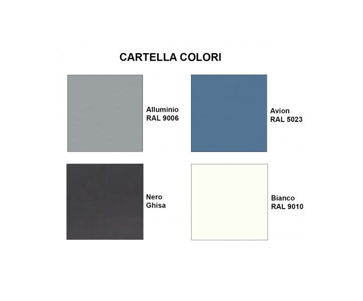 Modulo a parete di scaffale metallico per arredo negozio cm. 80x60x300h