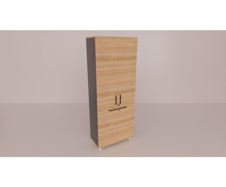 Libreria da ufficio con ante in vetro o melaminico a scelta, in vari colori cm. 80x40x198,8h