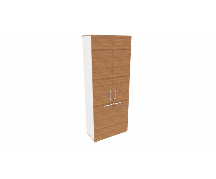 Libreria da ufficio con ante in vetro o melaminico a scelta, in vari colori cm. 80x40x198,8h