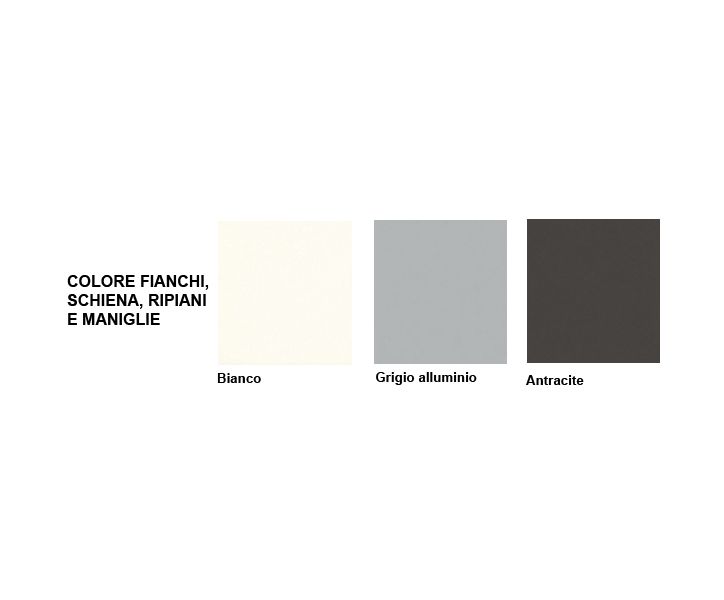 Libreria da ufficio con ante in vetro o melaminico a scelta, in vari colori cm. 80x40x198,8h