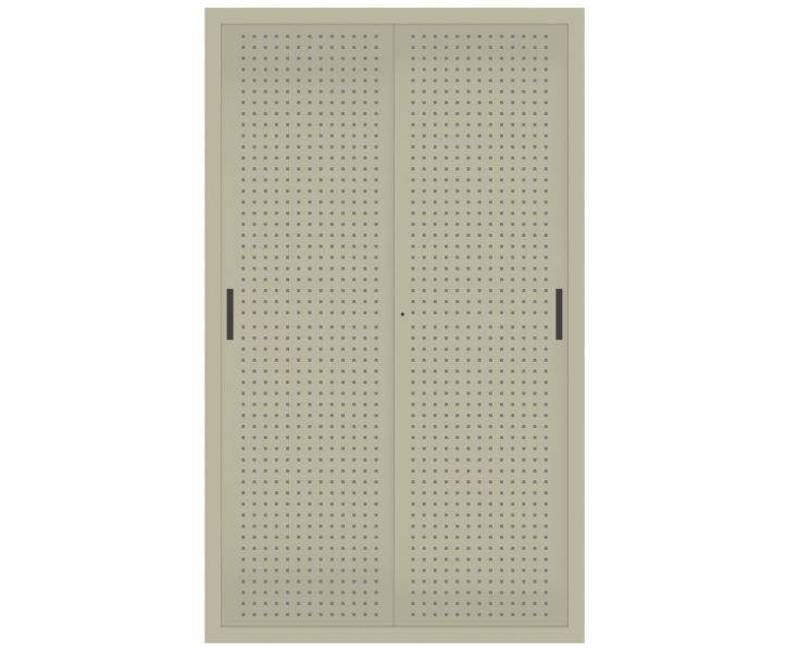 Armadio ufficio con struttura di metallo verniciata e piani ad incastro a gancio cm. 120x60x200H