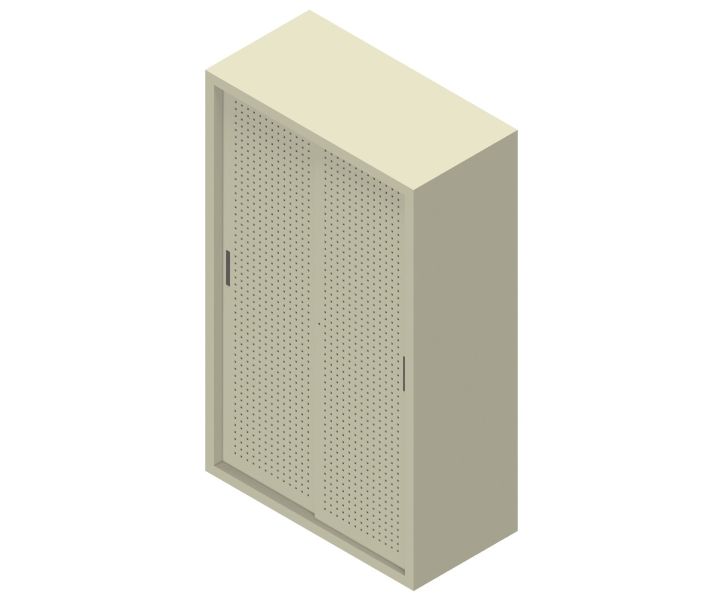 Armadio ufficio con struttura di metallo verniciata e piani ad incastro a gancio cm. 120x60x200H