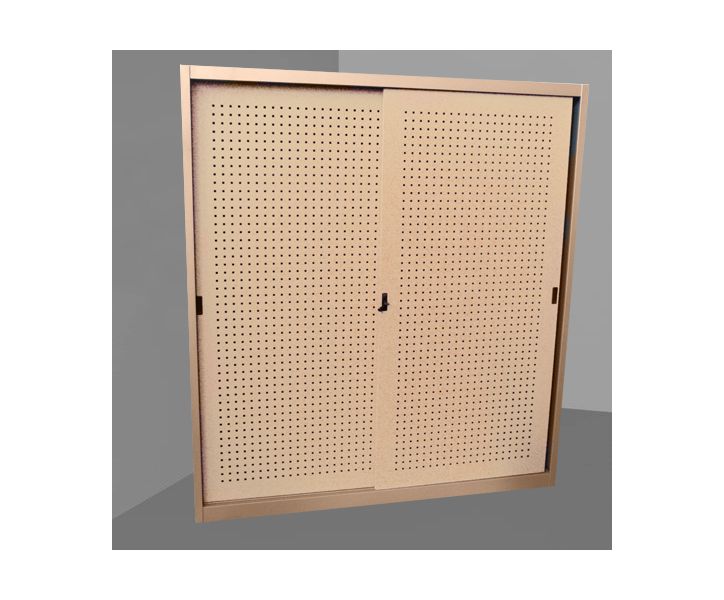 Armadio ufficio con struttura di metallo verniciata e piani ad incastro a gancio cm. 120x60x200H