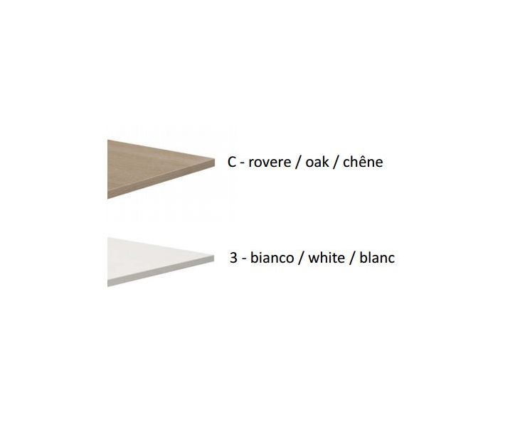 Allungo laterale per scrivania con gambe in metallo a sezione quadrata cm. 80x60x73h