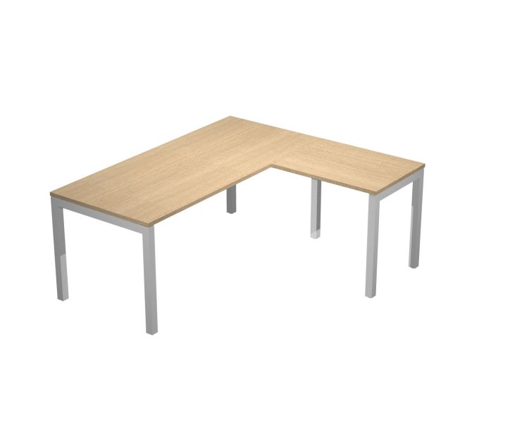 Allungo laterale per scrivania con gambe in metallo a sezione quadrata cm. 80x60x73h