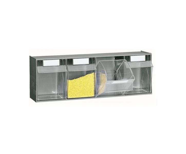 Modulo scaffalatura portaminuteria da parete con struttura e cassetti in polipropilene cm. 60x32,5x195h