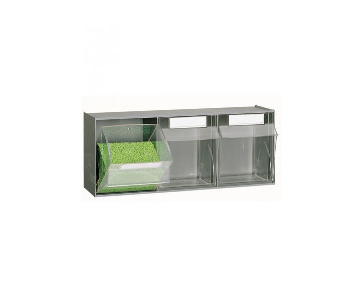 Modulo scaffalatura portaminuteria da parete con struttura e cassetti in polipropilene cm. 60x32,5x195h