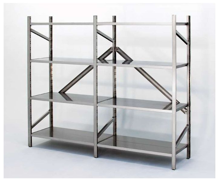 Modulo aggiuntivo per scaffalatura inox a piani di cm. 70x50x200h