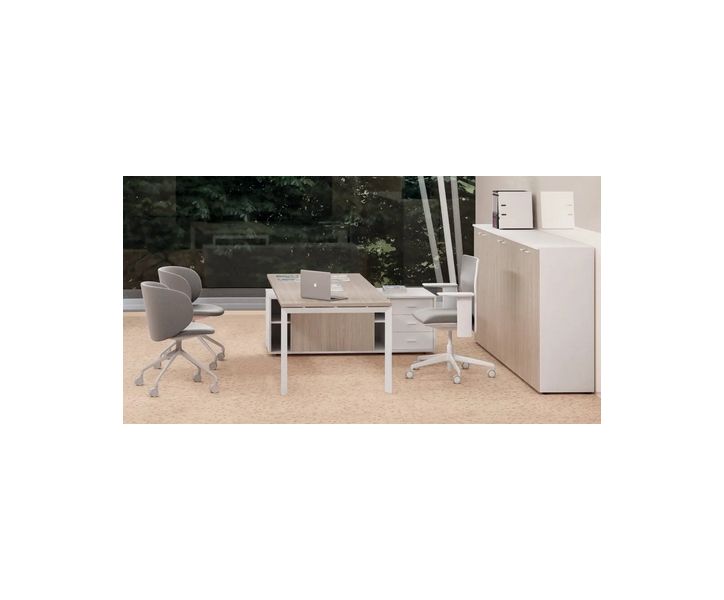 Scrivania in melaminico verniciato da ufficio operativo cm. 180/200x90x74h
