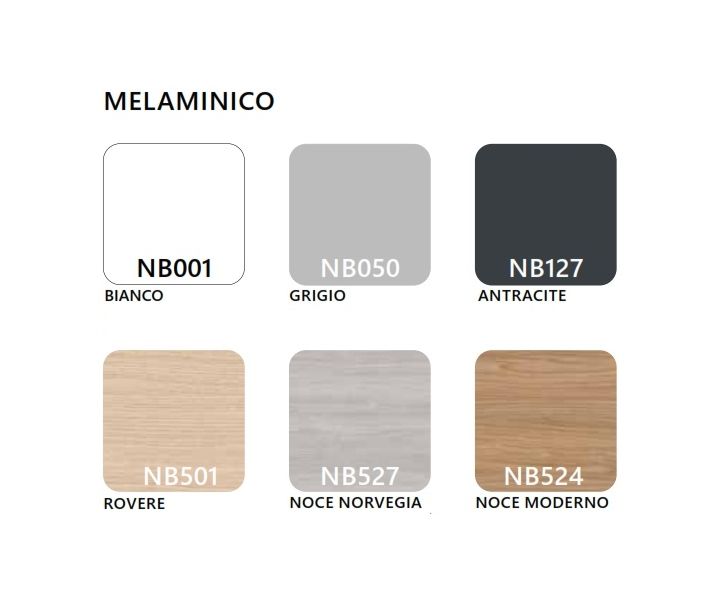 Scrivania in melaminico verniciato da ufficio operativo cm. 180/200x90x74h