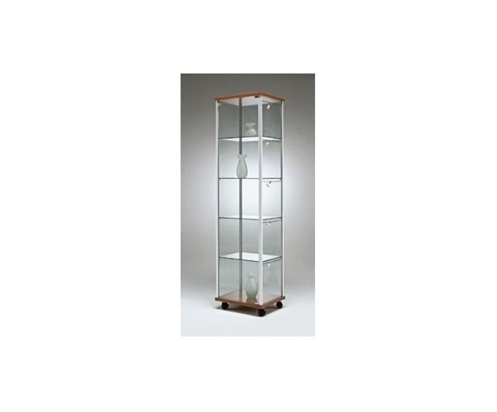 Vetrina per esposizione con ripiani regolabili da negozio cm. 41,7x41,7x182h