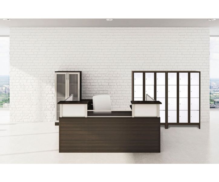 Armadio casellario in metallo verniciato grigio a 4 vani cm. 35x38/50x180h