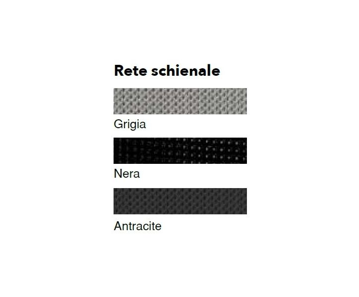 Poltrona da ufficio direzionale in rete con base a slitta fissa