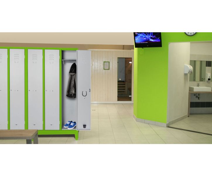 Armadio spogliatoio in metallo a 3 ante battenti cm. 101x50x180h