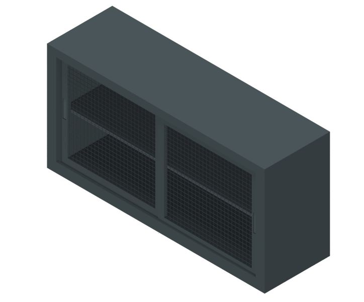 Sopralzo per armadio da archivio ufficio con ante in rete di metallo verniciato cm. 150x45x85H