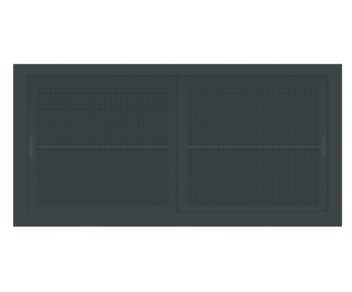 Sopralzo per armadio da archivio ufficio con ante in rete di metallo verniciato cm. 150x45x85H
