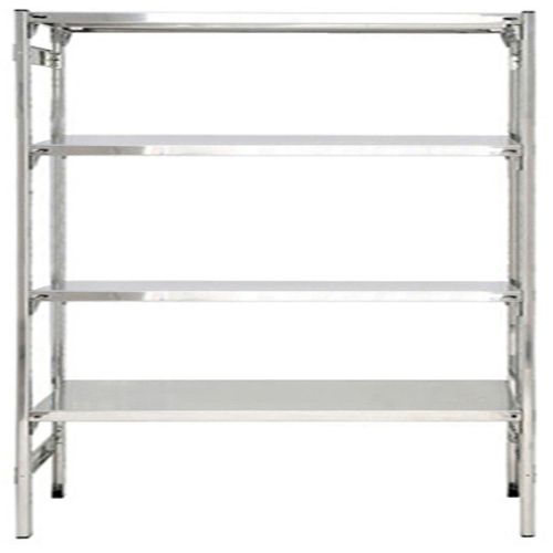 Scaffale inox con piani regolabili in altezza cm. 180x40x180h