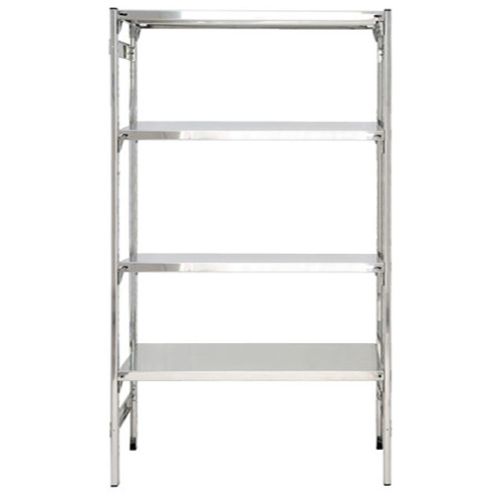 Scaffalatura inox per cucine e ristorazione con piani lisci o forati cm. 90x40x180h