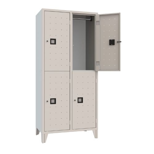 Armadio multi spogliatoio con vani sovrapposti a 4 ante di metallo cm. 81x50x180h