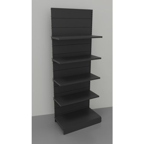 Modulo aggiuntivo scaffale verniciato nero ghisa per negozio abbigliamento di cm. 100x50x250h