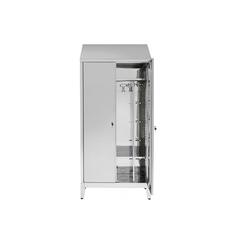 Armadio spogliatoio acciaio inox AISI 304 a 2 posti a 2 ante con tramezza sporco/pulito cm. 95x40x215h