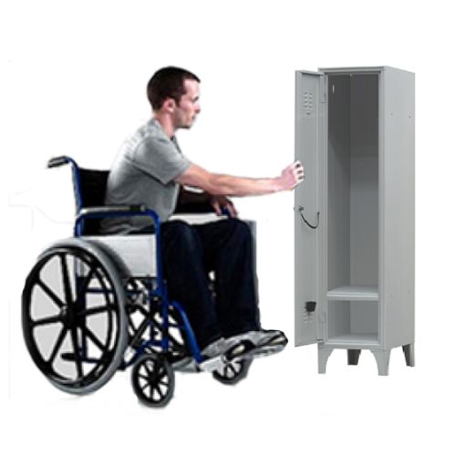 Armadio spogliatoio ad 1 posto per persone affette da disabilità cm. 35x50x155h