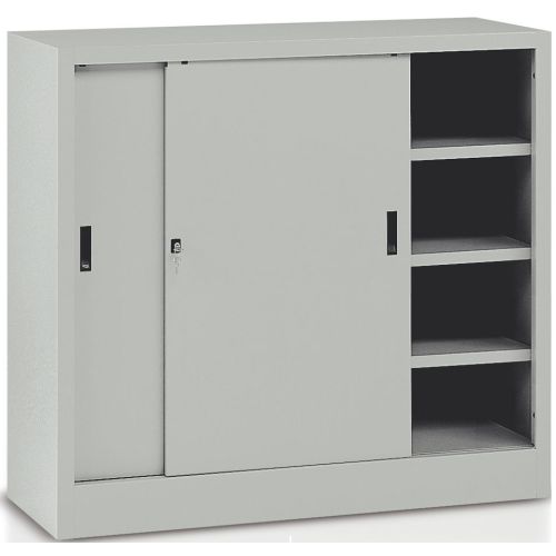 Armadio metallico a porte scorrevoli per archivio documenti cm. 150x45x150h