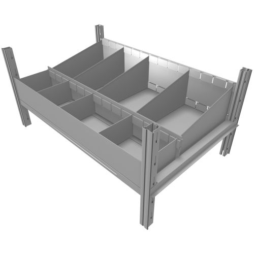 Cassettiera doppia zincata a 8 scomparti cm. 91x60