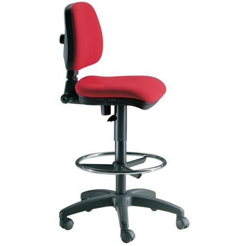 Sgabello regolabile ergonomico con schienale regolabile in altezza cm. 54x63x101/127h