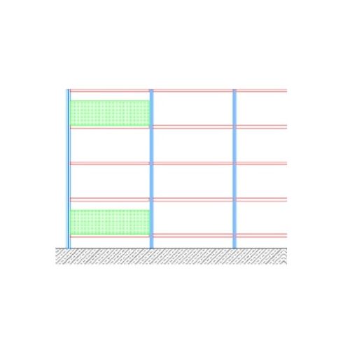 Fascia di controventatura a schiena per piano di cm. 100x30h