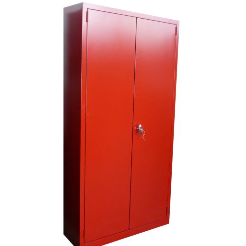 Armadio colore rosso per dispositivi di protezione individuale con 2 ante a battente e serratura cm. 100x40x200h