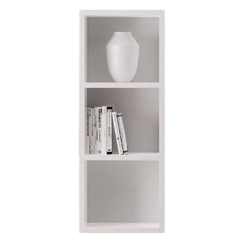 Libreria da ufficio con piani regolabili a giorno in legno verniciato cm. 45x43x127h