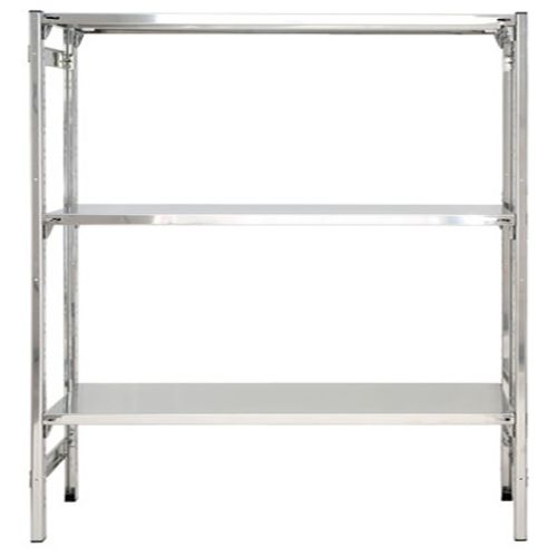 Scaffale inox lineare e modulare con piani lisci o asolati per cucine cm. 180x60x150h