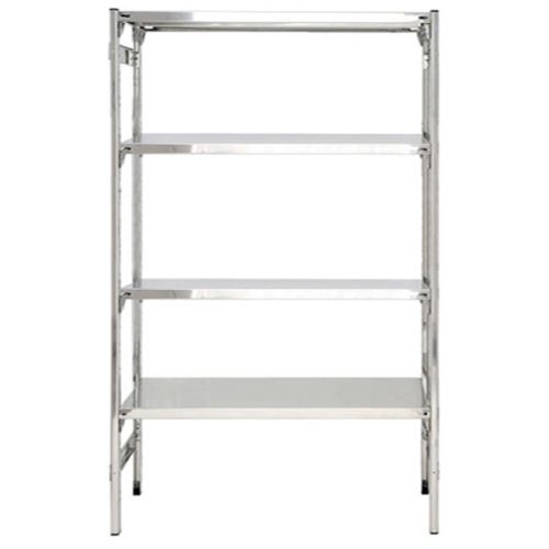 Scaffalatura modulare inox con piani lisci regolabili cm. 110x50x200h