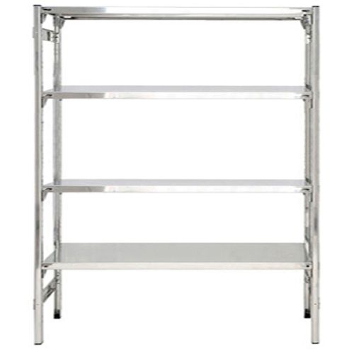 Scaffalatura per stoccaggio cibi freschi in acciaio inox cm. 160x50x200h