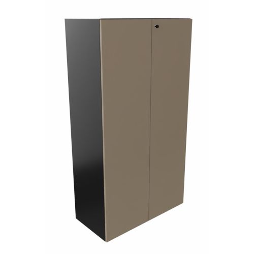 Mobile libreria per ufficio con struttura in melaminico e ante in melaminico o laccato cm. 90x45x168h