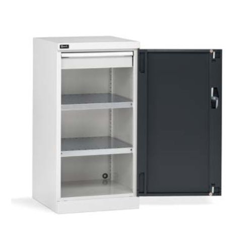 Armadio da officina con 2 piani e 1 cassetto cm. 51,2x55,5x100h