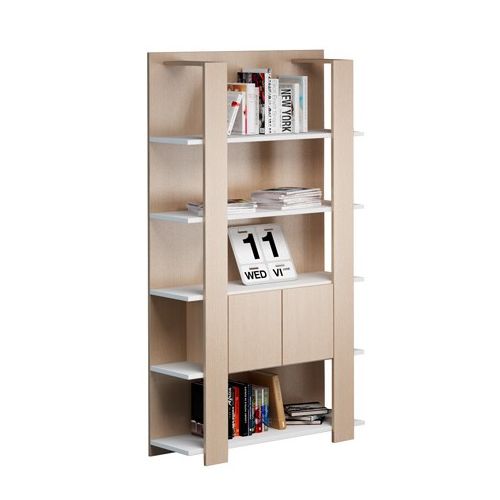 Libreria a giorno con struttura in melaminico cm. 100x38,6x198h